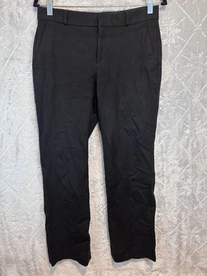 Banana Republic Logan 黑色正装裤女式 4 码直筒裤 — 第 1/4 张图片