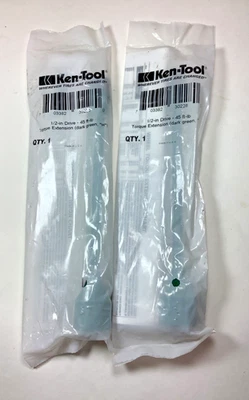 Lot of 2  - Ken-tool 30228 1/2" Drive 45 FT/LB Torque Extension  (Green ) Foto 1 de 3