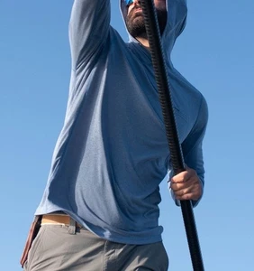 Poncho Outdoors Hombre Performance Sudadera con Capucha Azul Talla L Pesca - Imagen 1 de 7