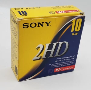 3.5 2 HD Sony Diskette MAC formatted box of 10 units - Afbeelding 1 van 4