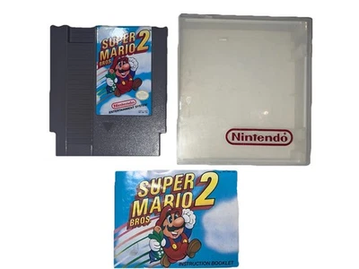 Super Mario Bros 2 NES Nintendo Game Cartridge Tested and Working, box & manual - Image 1 of 4