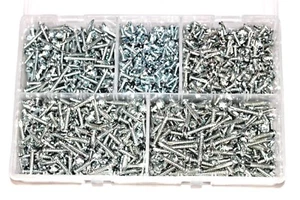 Caja Surtida CANTIDAD 1200 Pozi Cabeza de Pan Tornillos de Perforación Tappers AT163 Garaje Hágalo Usted Mismo - Imagen 1 de 1