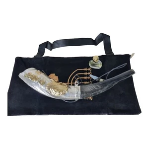 Shofar a la venta por aceite 17" Unción Cuerno Kudu Kudu León de Judá + Bolsa - Imagen 1 de 9