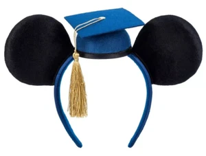 New Disney Parks Mickey Ears 2025 Graduation Mickey Ear Headband Tassel Cap Navy - Picture 1 of 2