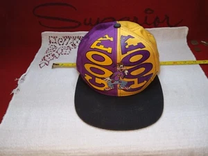 Vintage Disney Hip-hop Goofy Snapback Hat 90's Purple And Yellow - Picture 1 of 3