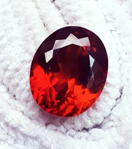 16+ Ct Certified Natural Hessonite Oval Shape Loose Gemstone With Free Gift - Picture 1 of 6