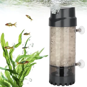 AQQA Aquarium Fluidized Moving Bed Submersible Sponge Filter w/ Air Stone 10-40 - Picture 1 of 8