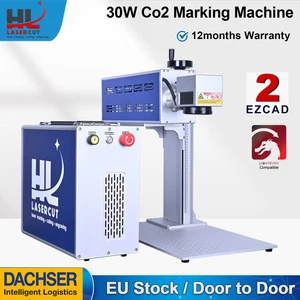HL Laser RF-CO2 35W Galvo Laser Marking Machine Wood Leather Engraving EU Stock - Zdjęcie 1 z 10