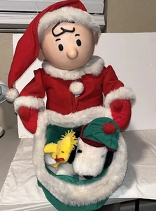 Santa's Best 1997 Animated Charlie Brown Snoopy Woodstock 23” PARTS REPAIR - Picture 1 of 15