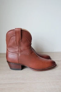 Tecovas The Penny Roper Boots Brown Leather 9.5 Cowboy Cowgirl Western Rodeo - Picture 1 of 8
