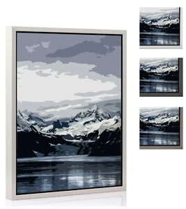 Schattenfugenrahmen Bilder Leinwand Keil Rahmen Alu Stahl Schwarz matt ohne Glas - Bild 1 von 25