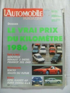 L'AUTOMOBILE MAGAZINE N°474 12/1985 R5 GTD 205 GRD SALON TOKYO CHAPARRAL TYPE 1 - Foto 1 di 2