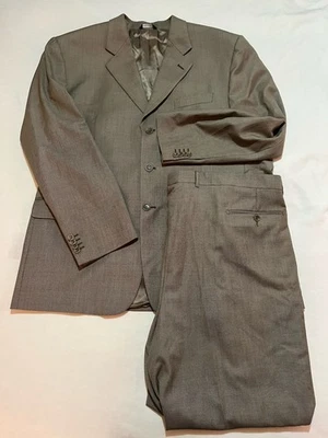 Traje Gianni Manzoni Hecho en Italia Para Hombres 50 Lana Ojo de Pájaro 3 Botones Reda Super 120s Foto 1 de 4