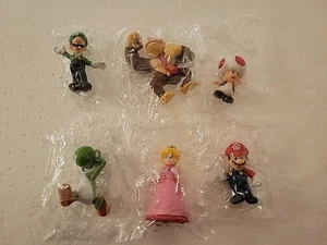 Super Mario 6 Stück Geburtstag Tortenaufleger Set-Brandneu - Bild 1 von 3