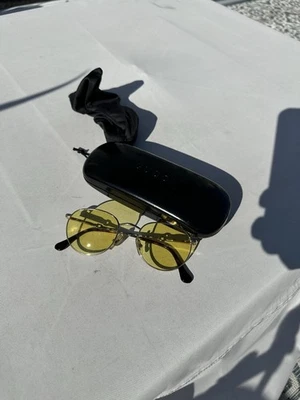 Gafas de sol Gucci vintage redondas amarillas/doradas Foto 1 de 4