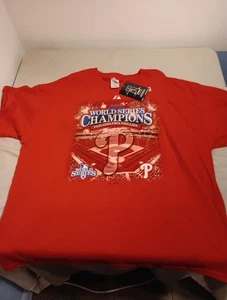 Philadelphia Phillies 2008 World Series Champions with roster t-shirt. 2XL New. - Picture 1 of 8