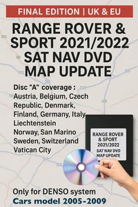 Range Rover Sat Nav DVD 2021/2022 Final Map Update Europe DENSO System disc A - Picture 1 of 4