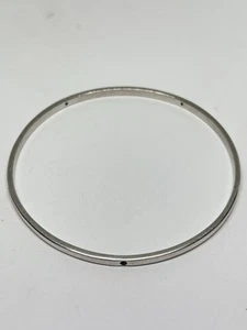 11.3g STERLING SILVER CRYSTAL ACCENTS BANGLE BRACELET STAMPED 925 FINE - Picture 1 of 3