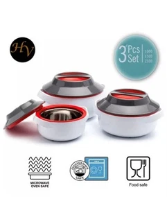 Insulated Microwaveable Casserole 3pcs Set 1000/1500/2500 - Picture 1 of 9