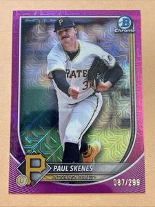 Paul Skenes púrpura #087/250 cromo mojo refractor 2025 Bowman #30 - Imagen 1 de 3