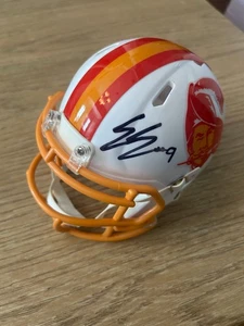 EMEKA EGBUKA SIGNED HELMET TAMPA BAY BUCCANEERS BUCS BUCCO BRUCE THROWBACK - Picture 1 of 4
