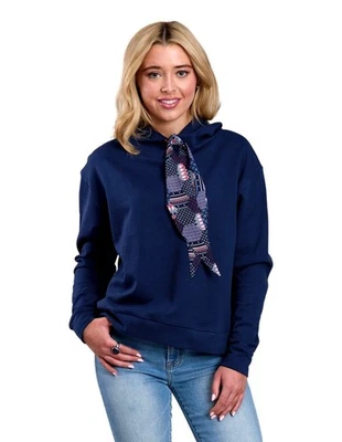 Sudadera con capucha azul Roper Western para mujer 03-098-0514-6151 BU Foto 1 de 2