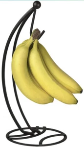 New Home Basics Wire Collection Banana Tree Black Metal Holder Hanger - Picture 1 of 7