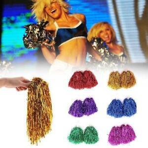 USA POM POMS CHEERLEADER FANCY DRESS ACCESSORY DANCE GROUP THEATRE SHOWS