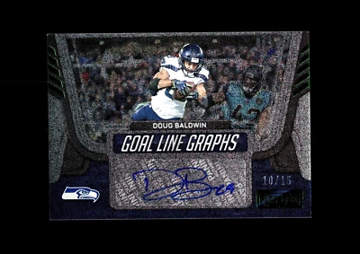 2022 Playbook Goal Line Graphs Autographs Green #40 Doug Baldwin 10/15 A42 311 - Image 1 of 2
