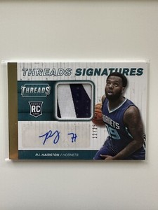 2014-15 Panini Threads P.J. Hairston Rookie Threads Signatures Patch Auto  /25