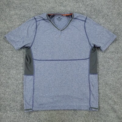 Camisa Pearl Izumi Para Hombre Azul Medio Ropa Activa Cuello en V Manga Corta Logo Gráfico Foto 1 de 4