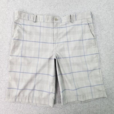 Pantalones Cortos de Golf Nike Para Hombre 40x12 Gris Chino A Cuadros Elastizados Rendimiento Largo Más Largo Foto 1 de 4