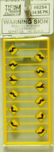 NEW HO Tichy #8254 Highway Path Warning Signs 12 Pk - Picture 1 of 2