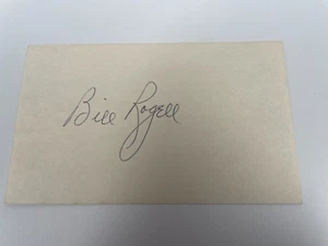 Bill Rogell Signed 3x5 Index Card Baseball Autographed Signature JSA - Picture 1 of 2