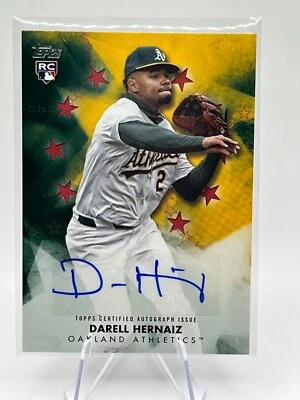 2024 Topps Update Darell Hernaiz RC Baseball Stars Auto /25 BSAU-DH Athletics - Image 1 of 2