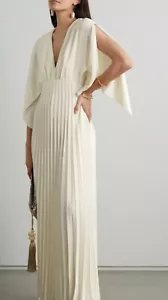 ZEUS-AIONE ivory cape Dress Size 38 Uk 10 brand new. Bride /mother of the bride - Picture 1 of 8