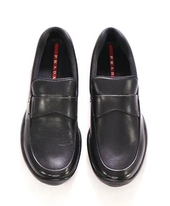 850 $ PRADA - *LINEA ROSSA* schwarze Slipper Logo Vamp Loafer - 7 US (6 Prada) - Bild 1 von 10