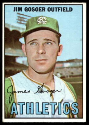1967 Topps #17 Jim Gosger Kansas City Athletics EX-EXMINT SET BREAK! - Image 1 of 2