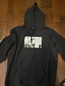 New Supreme NY Classic Ad Photo Box Logo Hoodie Sweatshirt Black SS19 AUTHENTIC - Picture 1 of 7
