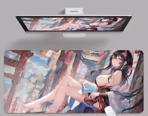 Sexy Waifu Playmat deskmat TCG Anime CCG Board Game keyboard Mat 60cmx35cm - Picture 1 of 3