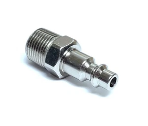 SPEEDAIRE 30E704, Quick Connect Plug, 1/4" Body X 3/8" Male NPT, Steel - Picture 1 of 2