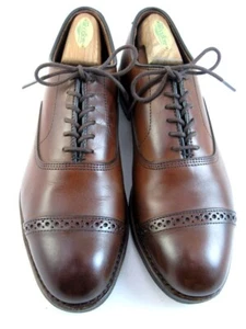 Allen Edmonds "Fifth Avenue" Men's Leather Cap Toe Oxfords 8 D Chili (376N) - Picture 1 of 11