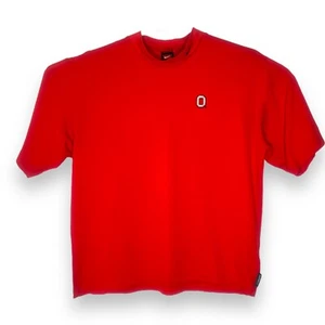 Camiseta De Colección Nike Cuello Simulado Manga Corta Talla Grande Roja Universidad Estatal de Ohio - Imagen 1 de 11