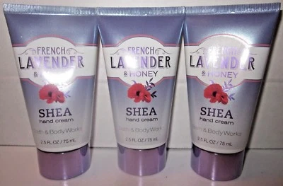 Bath & Body Works shea Hand Cream 2.5 oz French Lavender & Honey   x 3 - Image 1 of 3