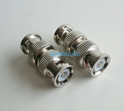 1Pcs BNC male to BNC plug RF connector straight Adapter For connect 2 Female - Image 1 of 2
