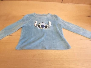 Disney 100 Fuzzy Stitch Long Sleeve Sleep Shirt Womens Sz L (12-14) - Picture 1 of 7