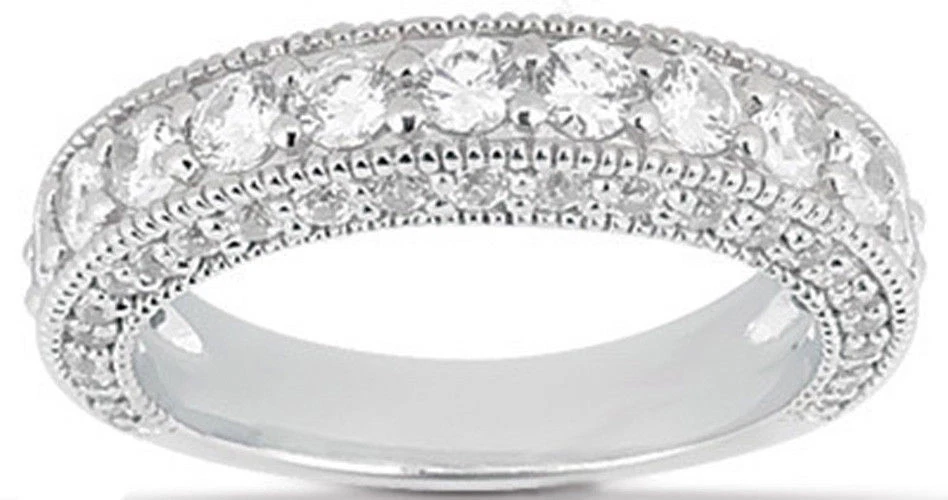 1.45 carat Round Diamond Wedding Anniversary 14k Gold Band G color SI1 clarity - Image 1 of 1