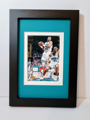 Alonzo Mourning Charlotte Hornets Display Custom Framed Basketball Card Plaque Cover