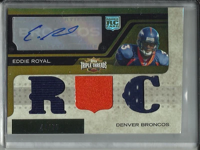 Eddie Royal 2008 Triple Threads Autograph Game Used Jersey Rookie #43/75 - Image 1 of 1
