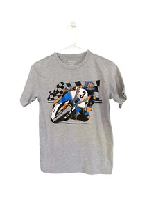 Children’s Place Boys Gray Graphic T Shirt Motocycle Size Large 10/12 - Picture 1 of 4